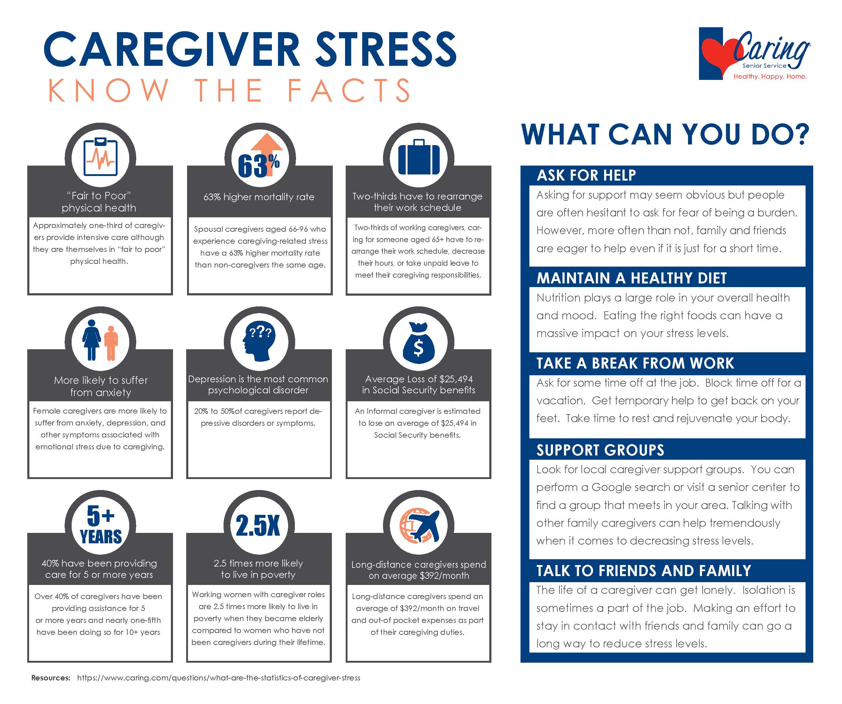 Infographic Caregiver Stress Fact Sheet Visually